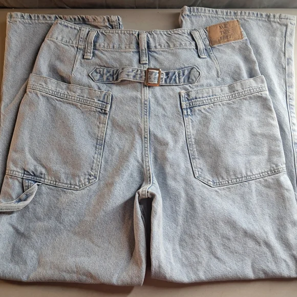 We The Free Blue Flare Wide Leg Jeans Size 29 - Picture 2 of 12